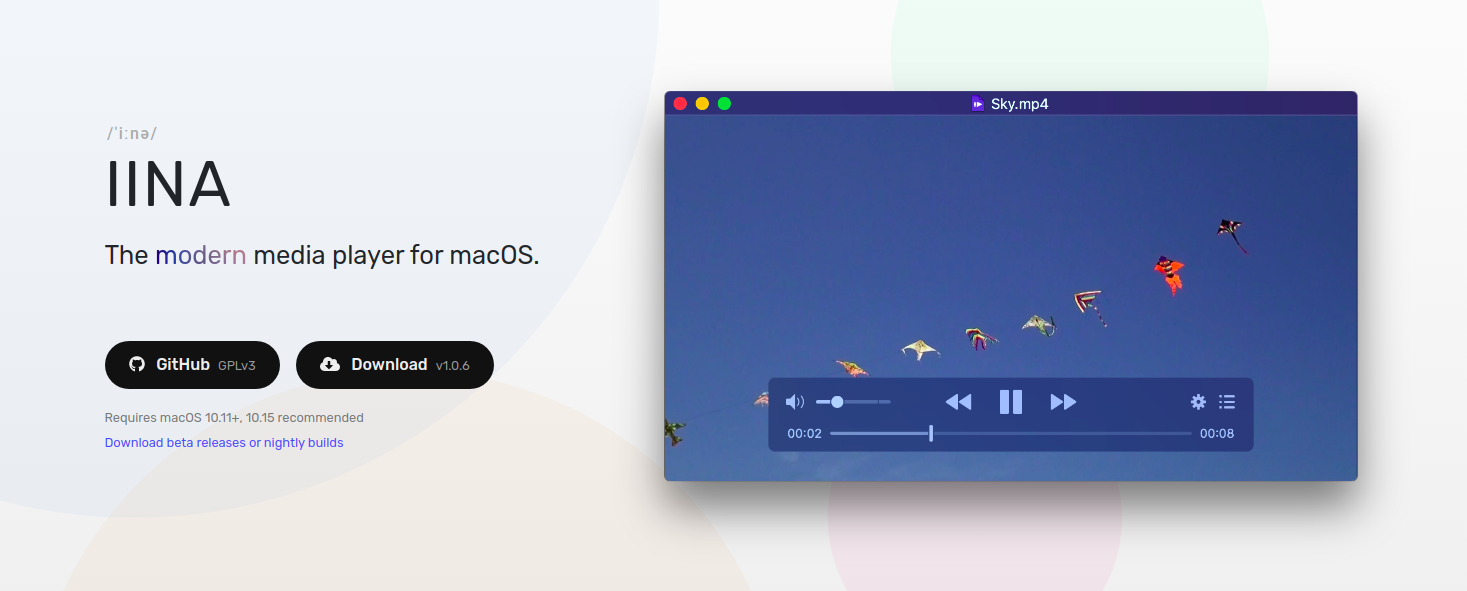 Multimedia player for macOS
